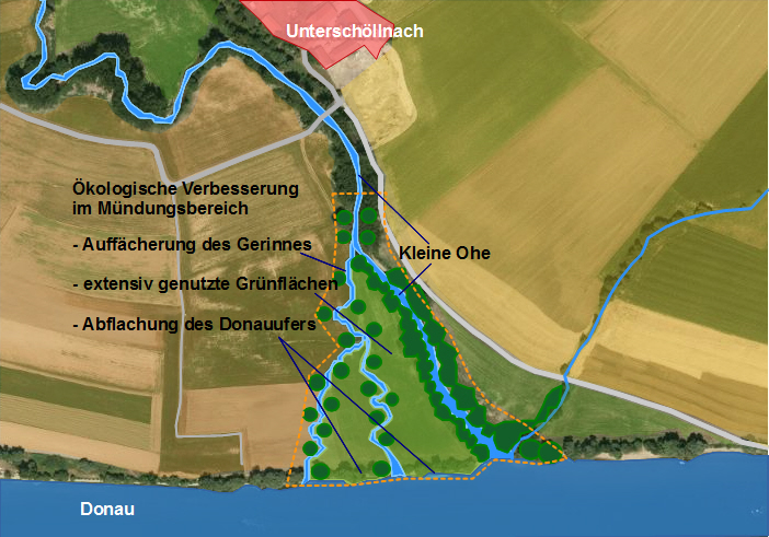Entwurf zu Renaturierung an der Donau b. Pleinting